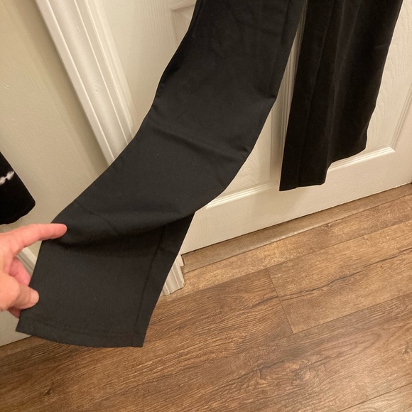 NWT XS Square neckline black jumpsuit w/ flare legs racer back - Picture 5 of 8